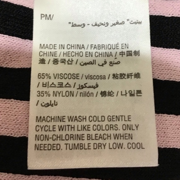 INC International Concepts Blue Pink Ombré Striped Top - Picture 6 of 6